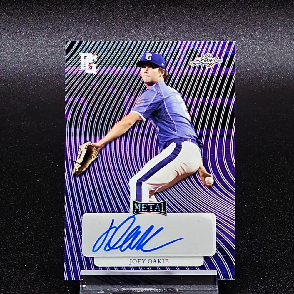 Joey Oakie Purple Refractor Auto 1/9 Cleveland Guardians Top Prospect